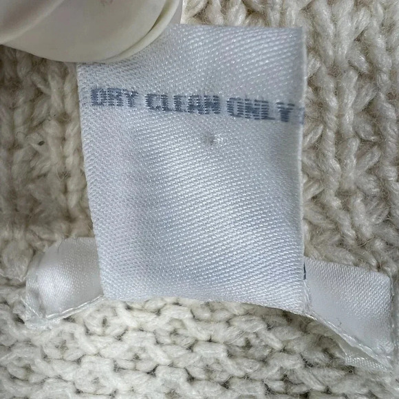 Gracie Women S Knit Cream Cropped Sweater 3/4 Sleeves Wool Cashmere Blend Jacket - Picture 14 of 15